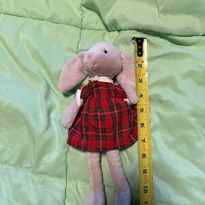 Jellycat Red Plaid Dress Bunny Toy
